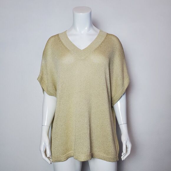 Vince Camuto Plus Size Gold Dolman Sweater - Picture 1 of 11